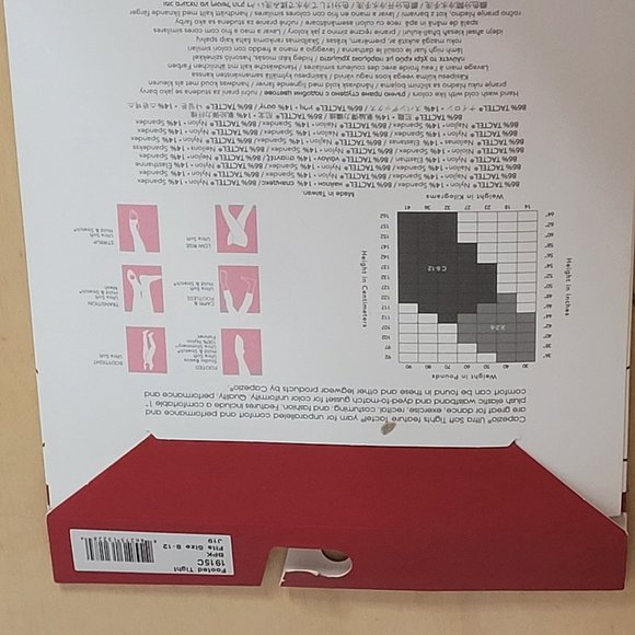 Capezio Footed Tights 1915 C BPK Size 8 12 Pink Sealed Package Unused - Picture 5 of 8